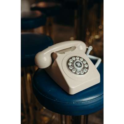 Retro bézs telefonos vendégkönyv