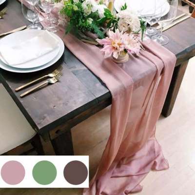 2021 top esküvői színei - Halvány rózsaszín & zöld 1.