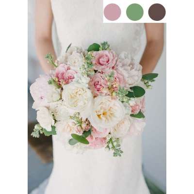 2021 top esküvői színei - Halvány rózsaszín & zöld 6.