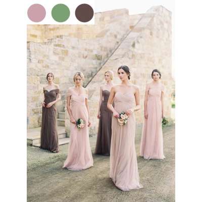 2021 top esküvői színei - Halvány rózsaszín & zöld 8.