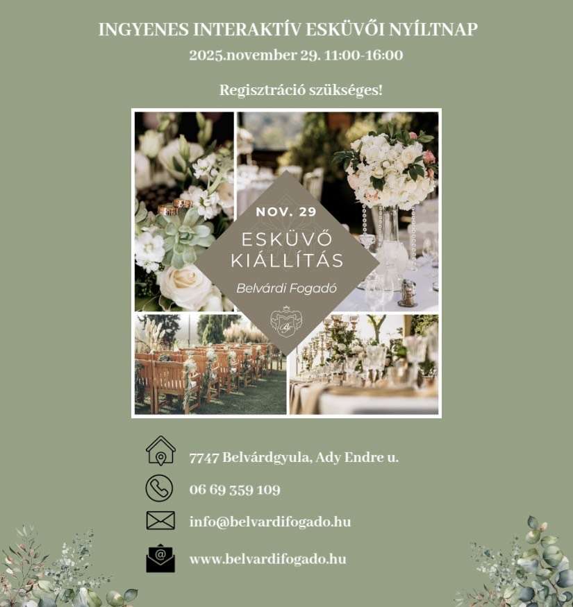 Esküvő Kiállítás Belvárdi Fogadó